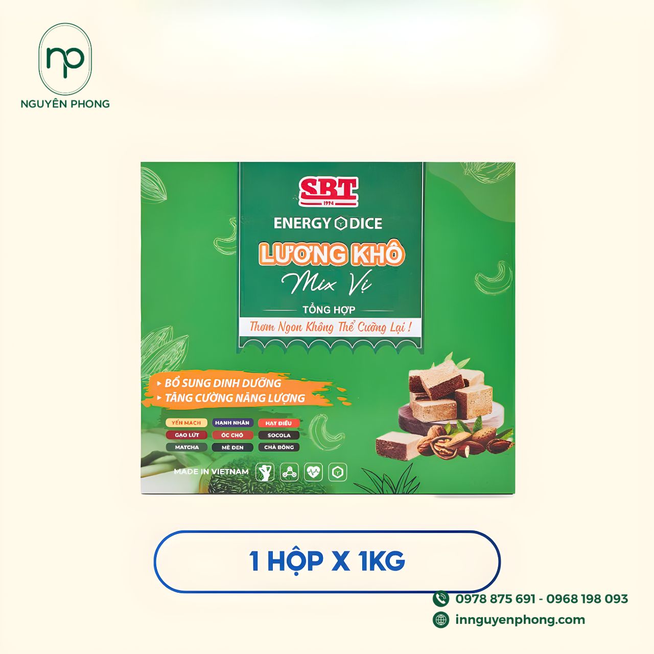 Mẫu hộp giấy đựng lương khô